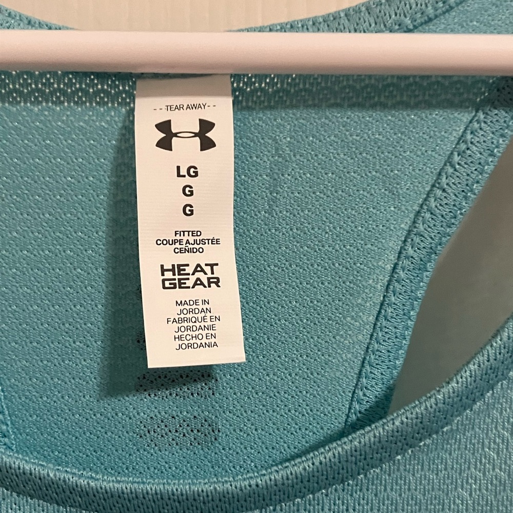 NWT Under Armour tank top aqua women’s L - Picture 2 of 4